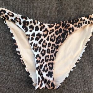 Leopard Brazilian style bikini bottoms xs